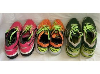 Set Of Three Athletic Shoes, Two Pairs Of BASICS And One Saucony. All Mens Size 10.5