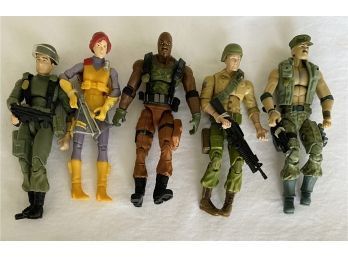 Vintage G.I. JOE, 5 Loose Action Figures Including Scarlett, Duke, Roadblock, And More!