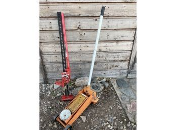 2 1/4 Ton Floor Jack And A Pittsburg Farm Jack