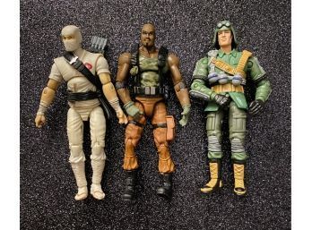 Three Loose Collectible G.I. JOE Action Figures! Including Roadblock And More!