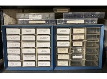 Washers, Nuts, Screws, Hooks And More! In Organized Storage Containers