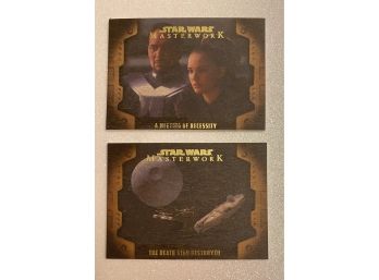 STAR WARS New Hope 49/50 And Revenge Of The Sith 10/50 Trading Cards By TOPPS. Masterwork Collection.