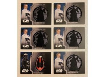 5 Director Krennic And 1 Fighter Pilot STAR WARS Trading Cards With Commemorative Patch By TOPPS