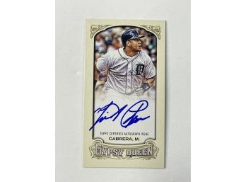 Miguel Cabrera Autographed 8/10 Gold Stamped MINI Card. ONLY 10 EVER MADE! 2014. Gypsy Queen.