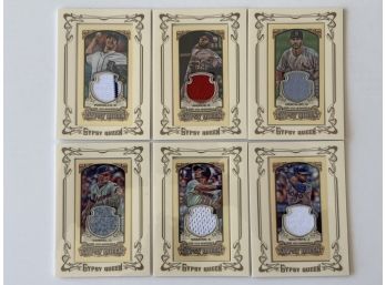 MLB Game Used Memorabilia Gypsy Queen Cards. Lot Of 6 Daniel Descalso Rick Porcello Craig Kimbrel & More! (M).