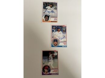 Greg Allen, Tomas Nido, And Parker Bridwell. Autographed Rookie Cards. 2018. Topps.