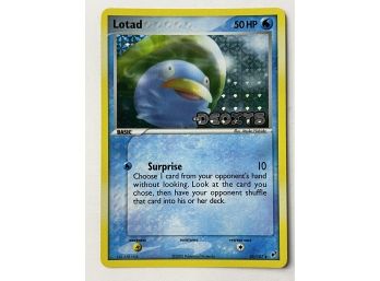Lotad, HOLO Pokemon Card, 50 HP. 35/107, 2005.