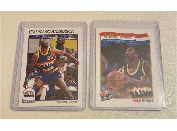Cadillac Anderson, Walter Davis SIGNED! NBA HOOPS Basketball Cards, 1991