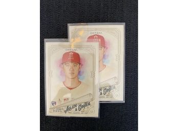 Shohei Ohtani Rookie Cards, A&G Topps 2018, Lot Of 2 (2)