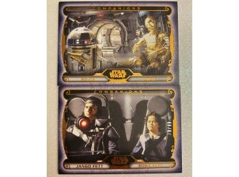 STAR WARS Companions Series Trading Cards By TOPPS. R2 D2 And C-3PO 41/99, Jango And Boba Fett 78/99