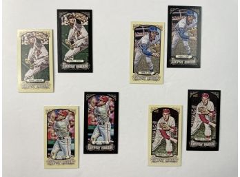 SP Minis And Rare Black Border Cards, Gold Stamped.  Fergie Jenkins, Robin Roberts, Chase Utley, Fin Palmer