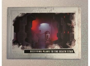 STAR WARS Masterwork Trading Card. R2 D2 Receiving Plans To The Death Star. TOPPS 326/565