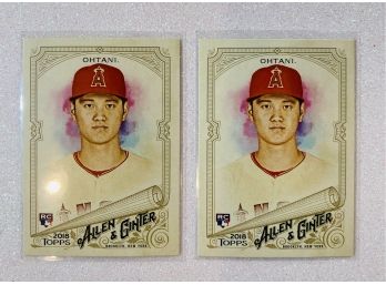 OHTANI ROOKIE CARDS! Shohei Ohtani MLB Angels. ALLEN & GINTER 2018 TOPPS