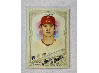 OHTANI ROOKIE CARD By ALLEN & GINTER, 2018 TOPPS