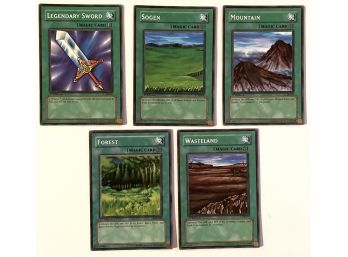 Yu-Gi-oh! FIRST EDITION Legendary Sword, Mountain, Forest Sogen, Wasteland. Magic Cards! 1996