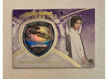 Collectible Princess Leia Organa STAR WARS Masterwork Trading Card By TOPPS. Commemorative Emblem Ship 48/50