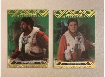 Snap Wexley 88/99, Poe Dameron 76/99 STAR WARS Masterwork Trading Cards By TOPPS