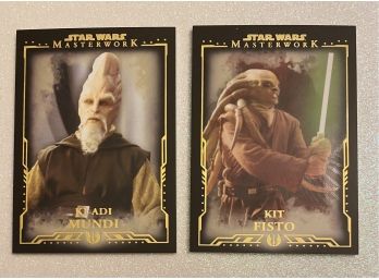 Ki-adi Mundi 67/99 And Kit Fisto 98/99 STAR WARS Trading Cards By TOPPS, Masterwork Collection