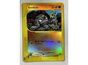 Pokemon Geodude, Reverse Holo, 50 HP. 110/165. 2002.