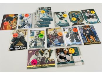 San Jose Sharks And Anaheim Mighty Ducks NHL Hockey Trading Cards! Incl. Jersey Card From Cheechoo.