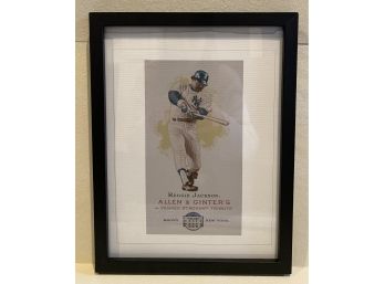 Framed Print Of Reggie Jackson MLB Baseball Card, ALLEN & GINTERS By Topps