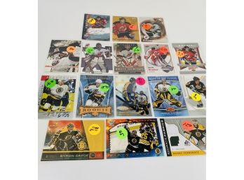Boston Bruins And New Jersey Devils! NHL Hockey Trading Cards, Incl. SIGNED Clarkson And Tim Taylor.