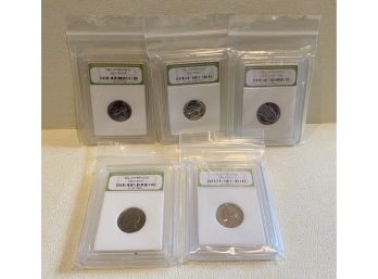 Collection Of 5 Nickels From International Numismatic Bureau, 1961-76