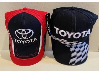 Two Official NASCAR TOYOTA Hats From 2007 Winners Circle And 2009 Victory Lane