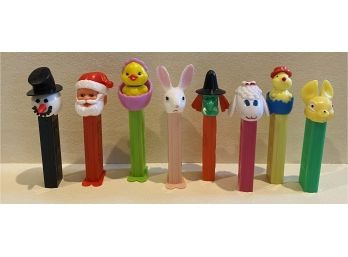 Holiday PEZ Dispensers, Including 5 NO FEET Collectible Dispensers