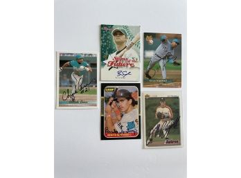 Benito Santiago, Jeff Bagwell, Bryan Harvey, Brian Snyder, Chuck Carr AUTOGRAPH Cards!