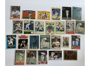 Nolan Ryan Baseball Cards Including Comic Ball From 1991, Home On The Range, And 1990 300th Win.