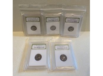 Collection Of 5 Gem Proof Nickels From International Numismatic Bureau