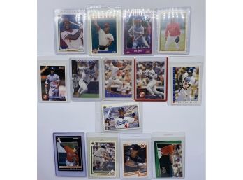 Mike Mussina, Reggie Sanders, Raul Mondesi Rookies! MLB Baseball Trading Cards. 14 Cards In The Lot