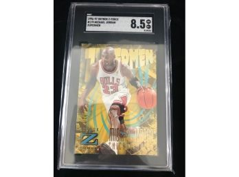 1996-97 Skybox Z-Force Michael Jordan Zuperman Card, Graded 8.5