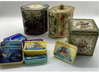 Beautiful Tea Tins And Storage Contains