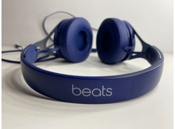 BEATS Blue Wired Headphones, Untested. LIKE NEW!!