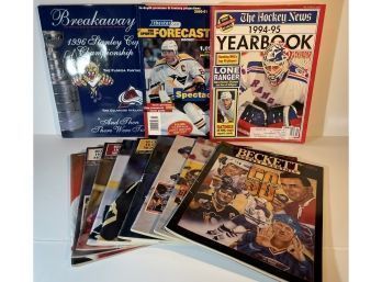 Collection Of 9 Beckett Hockey Monthly Magazines, Plus Three Hard Bind Hockey Magazines