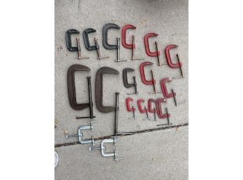 C-Clamps Ranging In Various Sizes.