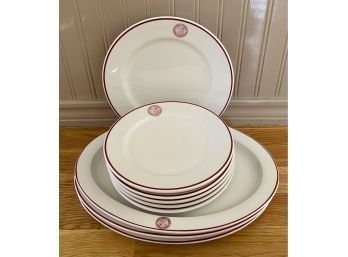 Set Of Plates With CORNELL UNIVERSITY Logos On Each One, 9 Plates Total. Made By SYRACUSE CHINA