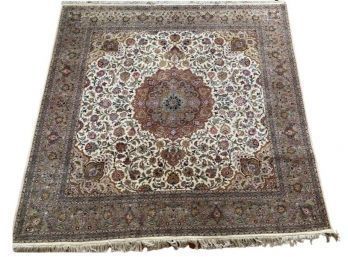 Intricate Persian Kashan Oriental Rug, 8.7 X 8.4 Feet