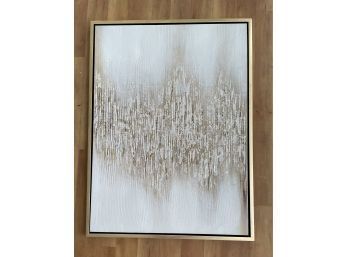 Large Sparkly Canvas Artwork -  Hang Vertical Or Horizontal, Gold And Silver Tones