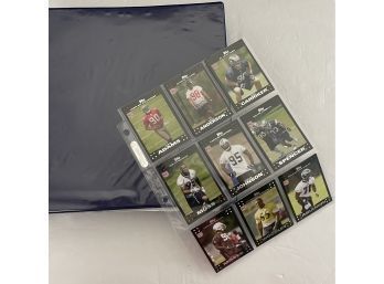 2002 Topps, Binder Filled With NFL Football Trading Cards, Including Rookie Cards