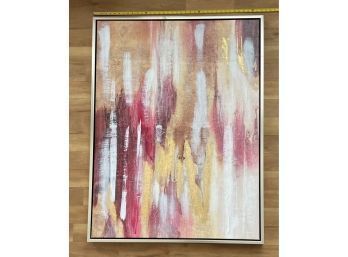 Large Canvas Sparkly Gold & Pink Tones Artwork - Hand Vertical Or Horizontal