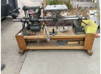 Lathe By Shop Smith With Attachments.