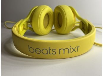 BEATS MIXR Bright Yellow Headphones. Untested.