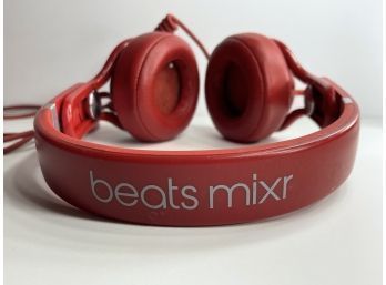 BEATS MIXR Bright Red Headphones. Untested.