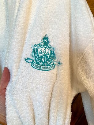 Beverly Hills Hotel White Terry Unisex Robe - One Size  - As Is