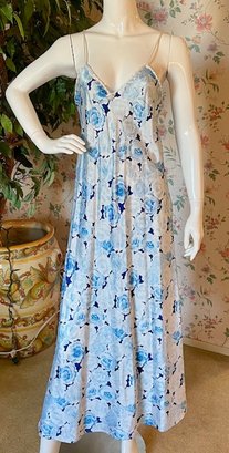 Christian Dior Blue Floral Nightgown - No Size