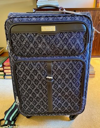 Chaps Blue Rolling Suitcase With Extra Strap - 26'T X 16'W X 10'D