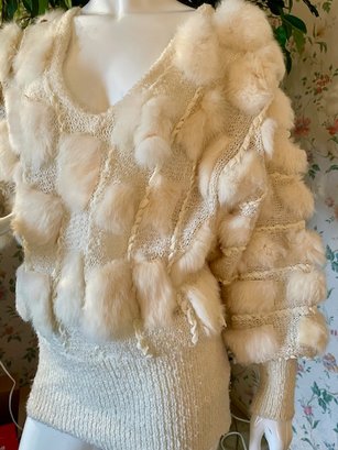 VIntage 1980s - Rabbit Fur Sweater